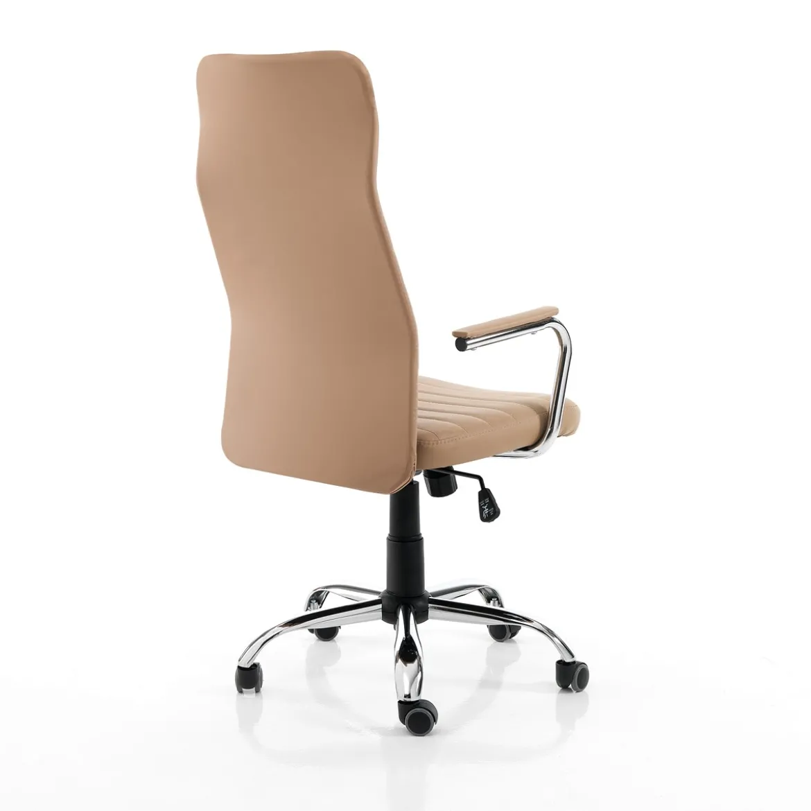 Trieste big sedia da ufficio regolabile e girevole in pelle sintetica colore marrone con ruote 56x62 h108/118 cm