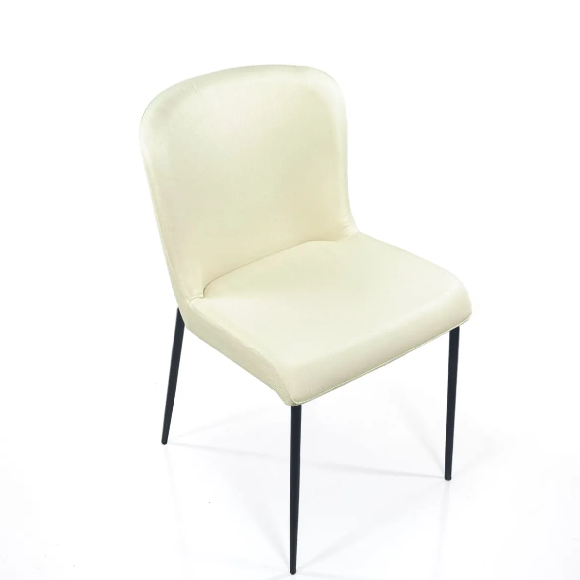 Tryun Beige sedia Imbottita tessuto beige struttura metallo nero opaco h82 l49 p59