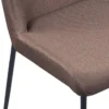Tryun Brown sedia Imbottita tessuto marrone struttura metallo nero opaco h82 l49 p59