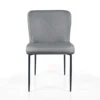 Tryun Grey sedia Imbottita tessuto grigio struttura metallo nero opaco h82 l49 p59