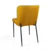 Tryun Yellow sedia Imbottita tessuto giallo struttura metallo nero opaco h82 l49 p59