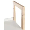 Varm libreria a colonna struttura legno massello finitura rovere ripiani laccati bianco opaco h130 p29 l35.5 cm