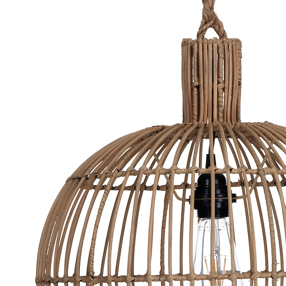 Vera lampadario in rattan cm. d. 40 x h.40
