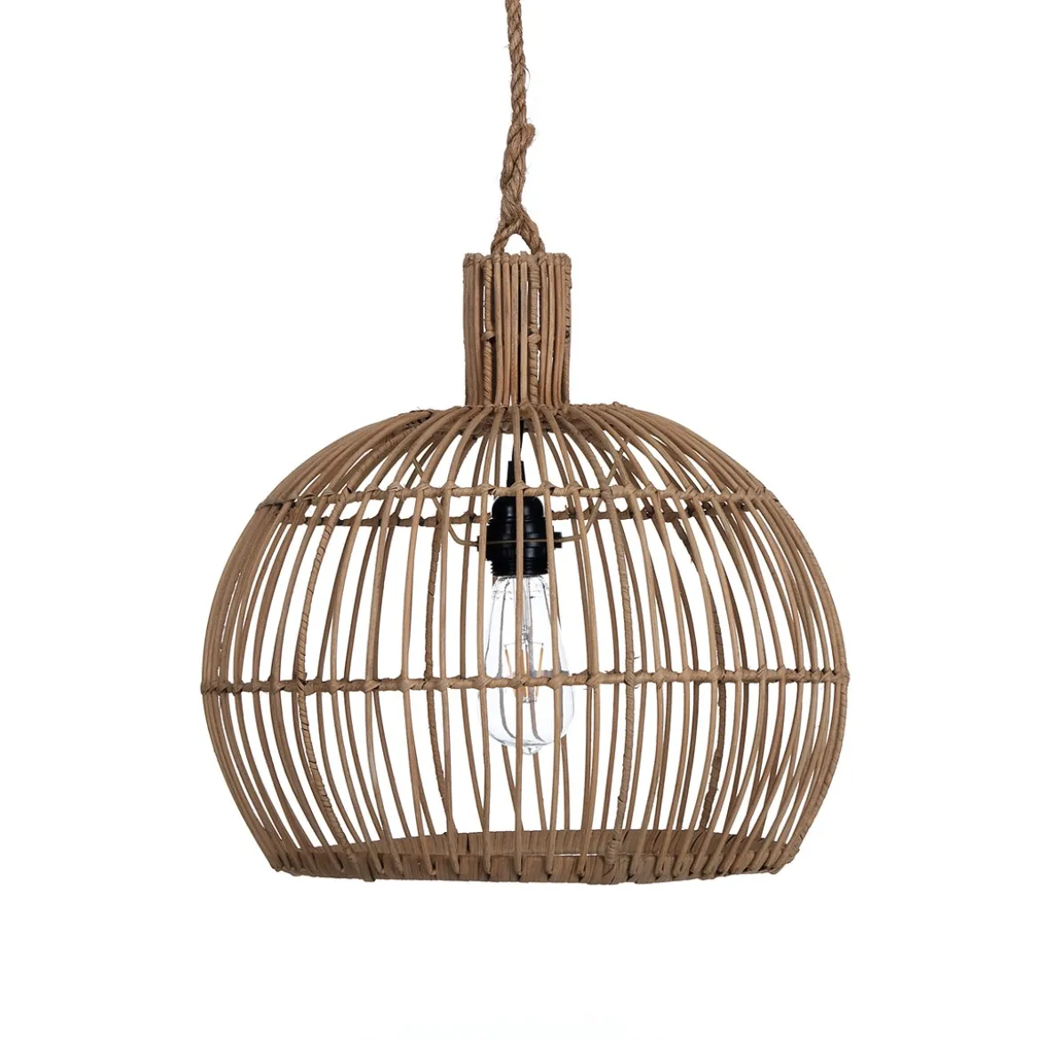 Vera lampadario in rattan cm. d. 40 x h.40
