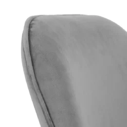 Victoria cor sedia da ufficio regolabile e girevole imbottita grigia in microfibra effetto velluto con ruote 57x58 h80/88 cm