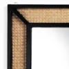 Vienna specchio parete rattan e vetro colore naturale cm 40x40x3 interno/esterno