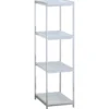 Vigio big scaffale in metallo cromato e abs bianco 31x38.5xh115 cm