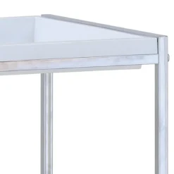 Vigio big scaffale in metallo cromato e abs bianco 31x38.5xh115 cm