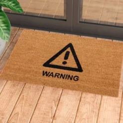 Warning zerbino in fibre di cocco con retro antiscivolo 75x45 cm