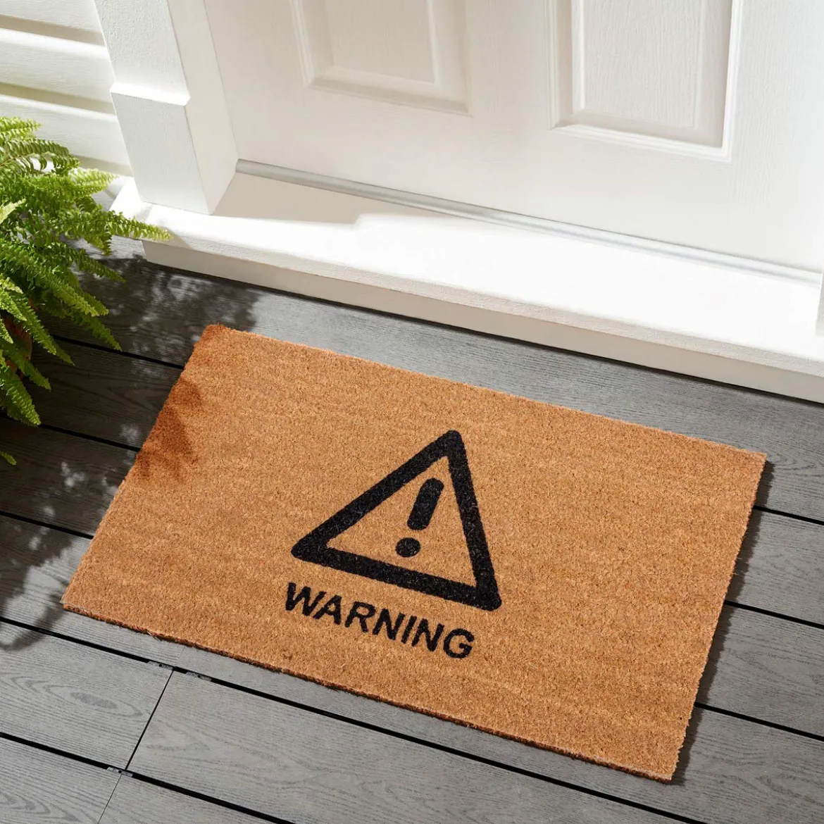 Warning zerbino in fibre di cocco con retro antiscivolo 75x45 cm