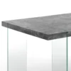 Waver Cement Tavolo Grigio finitura Cemento e gambe in Vetro Temprato 180 x 90 x h75 cm