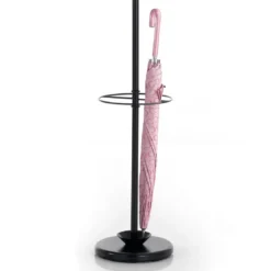 Wells-b appendiabiti / portaombrelli in acciaio nero opaco d28xh180 cm
