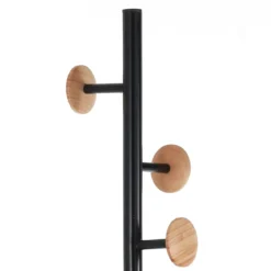 Wells-b appendiabiti / portaombrelli in acciaio nero opaco d28xh180 cm