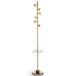 Wells-b gold appendiabiti porta ombrelli acciaio verniciato oro rosa lucido rose gold h180 d28