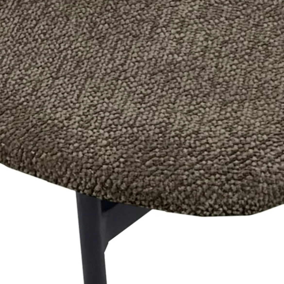 Werza Brown sedia Imbottita tessuto marrone effetto melange struttura metallo nero opaco impilabile h81 l47 p58