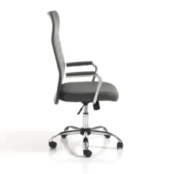 Wichita high brown sedia da ufficio regolabile e girevole in pelle sintetica colore grigio con ruote 56x62 h108/118 cm