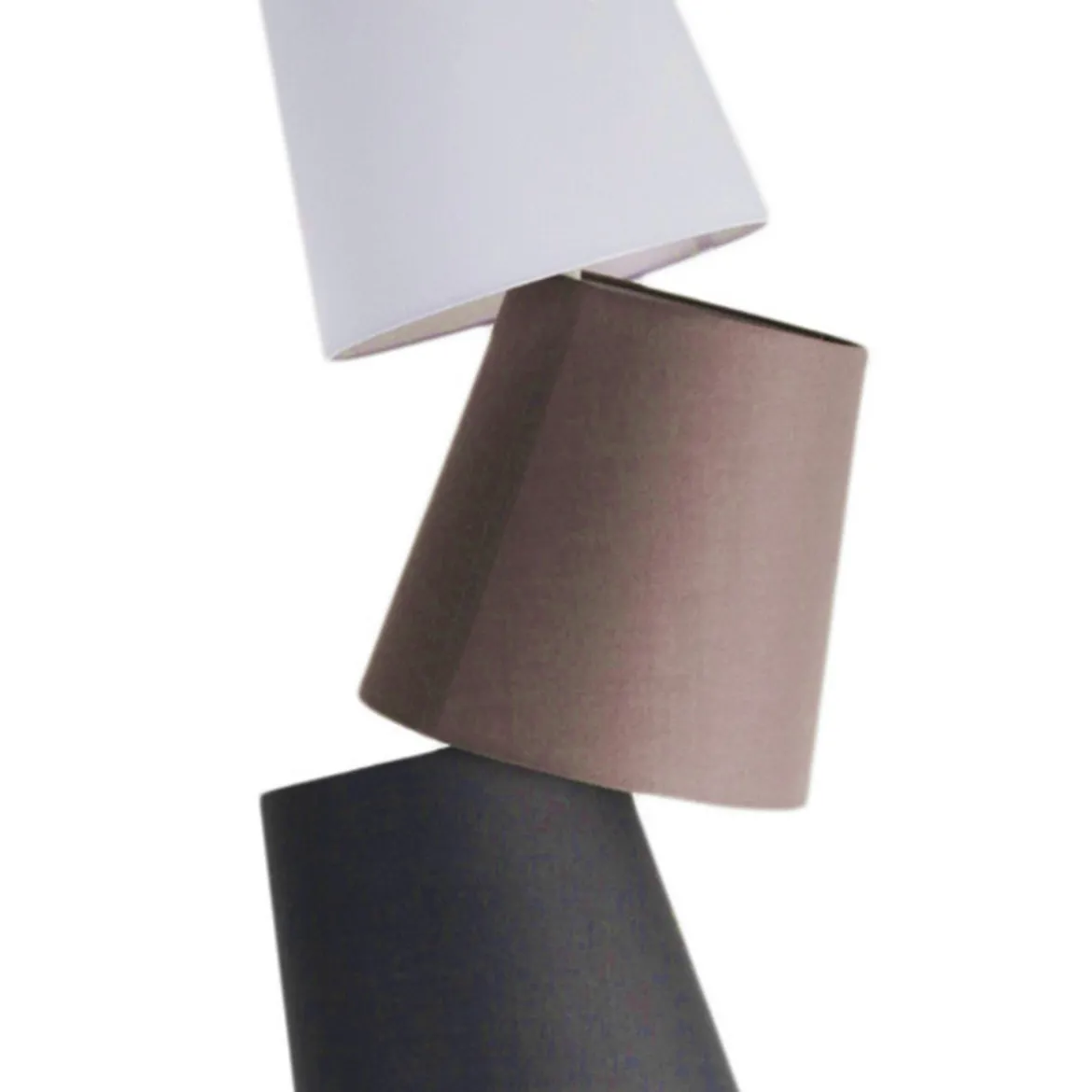 Wry colours lampada da terra marrone in metallo avorio con paralume in stoffa colorata 33x25 h162 cm
