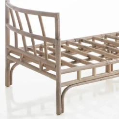 Yanni basamento in rattan sbiancato per 2 elementi kamar 182x80xh70 cm