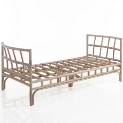 Yanni basamento in rattan sbiancato per 2 elementi kamar 182x80xh70 cm