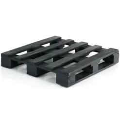 Yara black bancale in legno verniciato nero opaco superficie liscia 80x80x13 cm