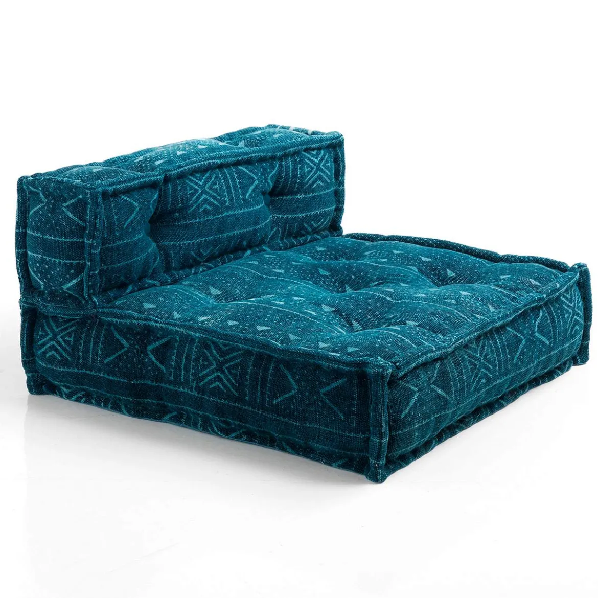 Yara blue elemento centrale rivestimento cotone 100% blu 80x80xh40 cm