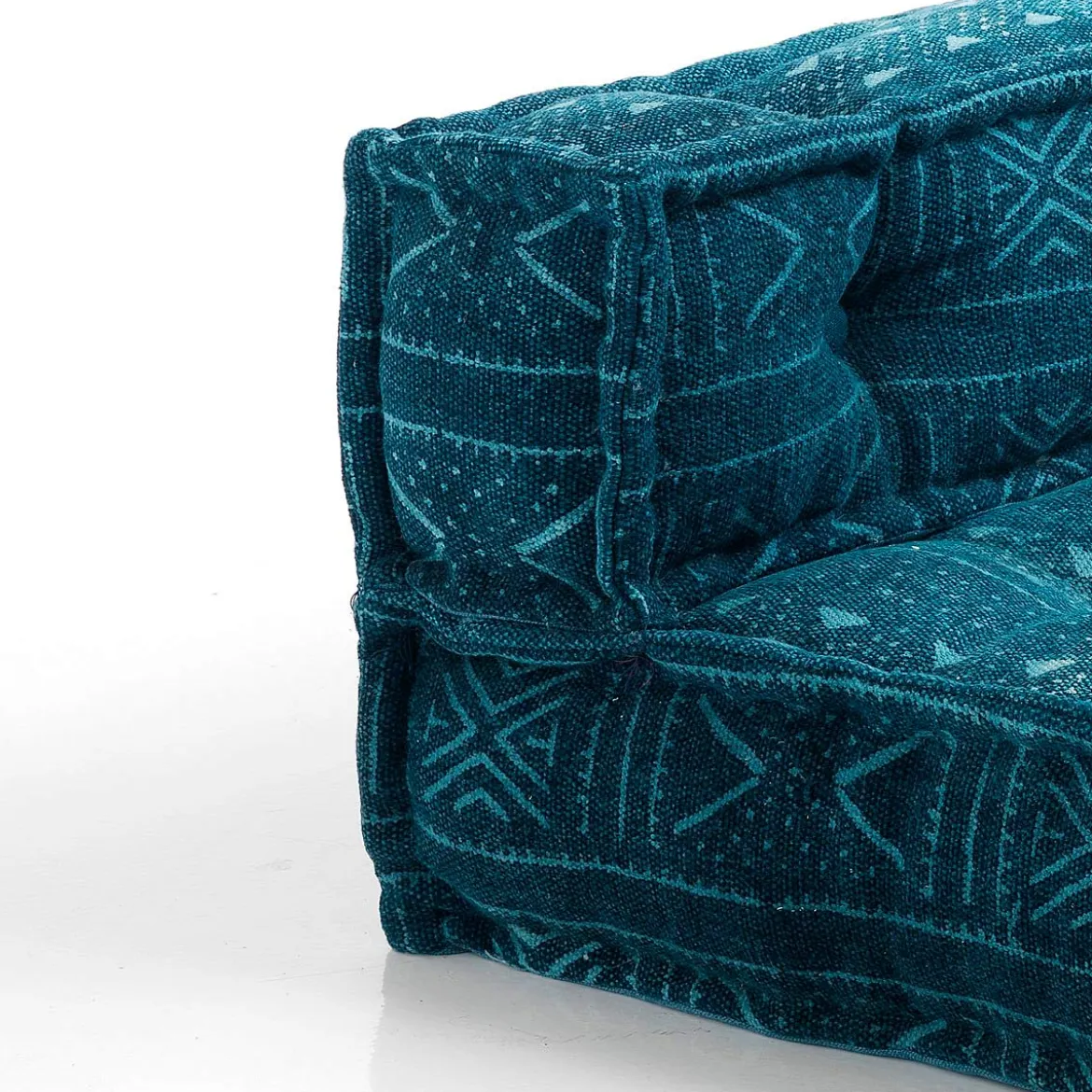 Yara blue elemento centrale rivestimento cotone 100% blu 80x80xh40 cm