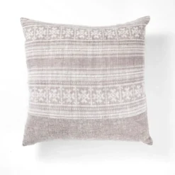 Yara brown cuscino colore beige 100% cotone made in india 52x52 cm