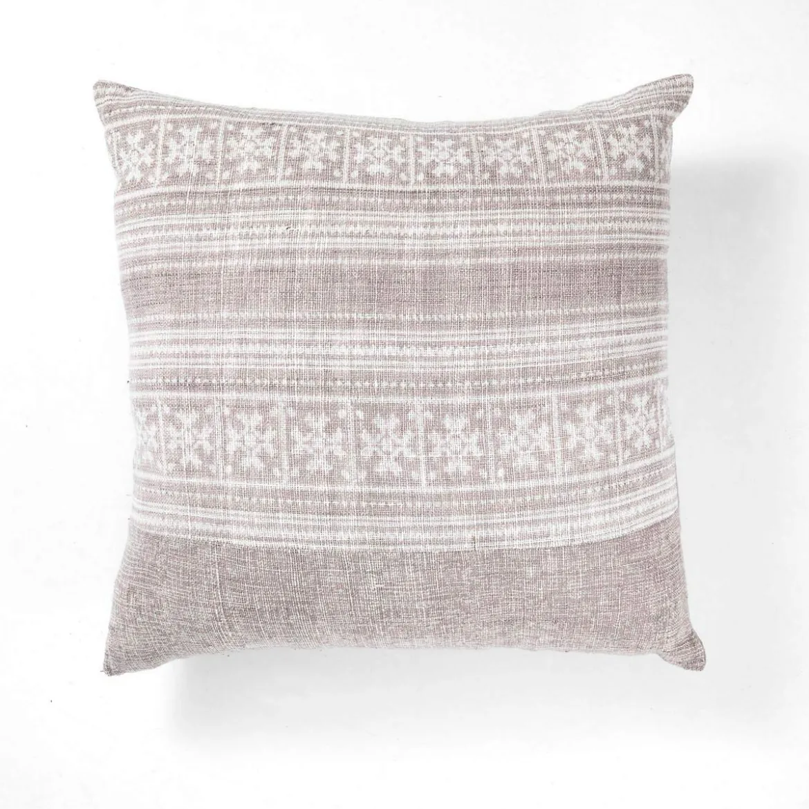 Yara brown cuscino colore beige 100% cotone made in india 52x52 cm