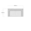 Yara divano 2 posti composizione 05 rivestimento cotone 100% blu e bianco 160x80xh40 cm