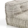 Yara elemento angolare in cotone brown e beige con imbottitura tessile 80x80x40 cm
