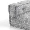Yara grey elemento centrale in cotone grigio con imbottitura interna tessile 80x80x40 cm