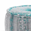 Yara grey pouf rotondo colore grigio cotone 100% d50 h30 cm