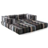 Yara high divano 2 posti tessuto effetto lana alto non sfoderabile interno in fibre cm 160x80x60
