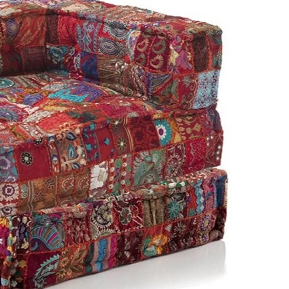 Yara high poltrona / chaise longue composizione 31 rivestimento cotone 100% patchwork multicolore 80x80xh60 cm