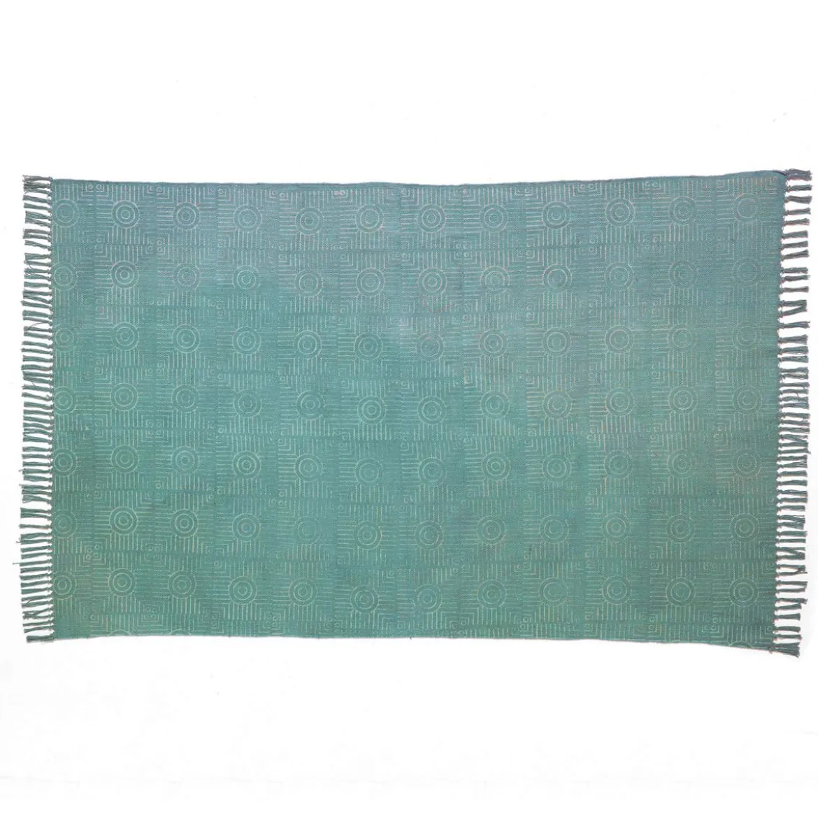 Yara light blue tappeto light blue programma cotone 100% azzurro con nappe 195x115 cm