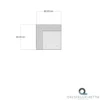 Yara light grey elemento angolare in cotone light grey con decorazioni cucite a mano 80x80x40 cm