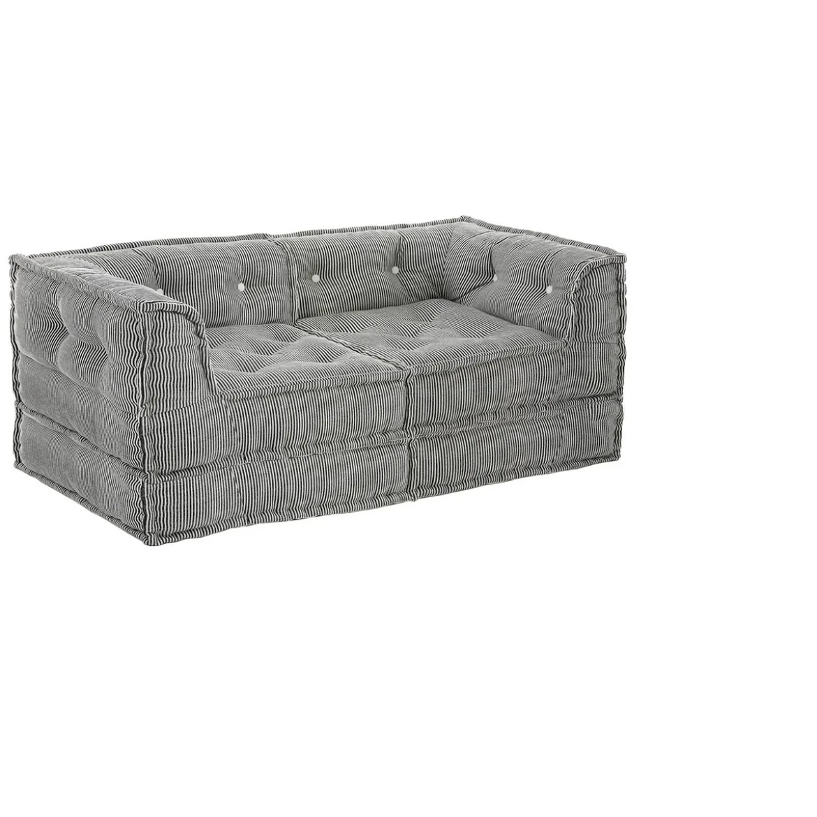 Yara lines divano 2 posti rivestimento cotone bianco dimensioni l160 p80 h40 cm