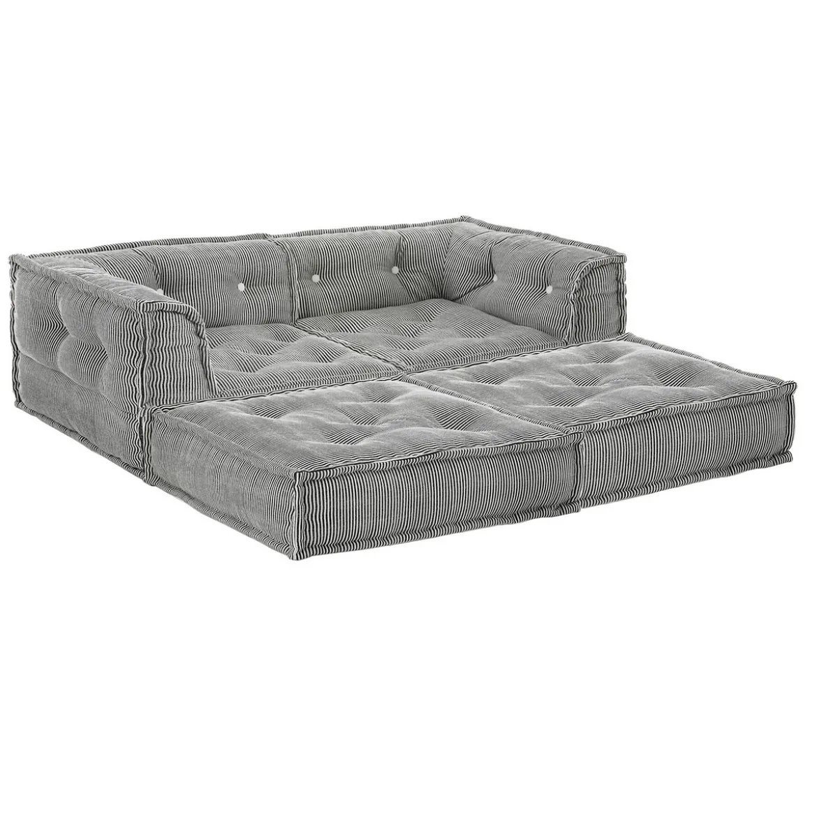 Yara lines divano 2 posti rivestimento cotone bianco dimensioni l160 p80 h40 cm