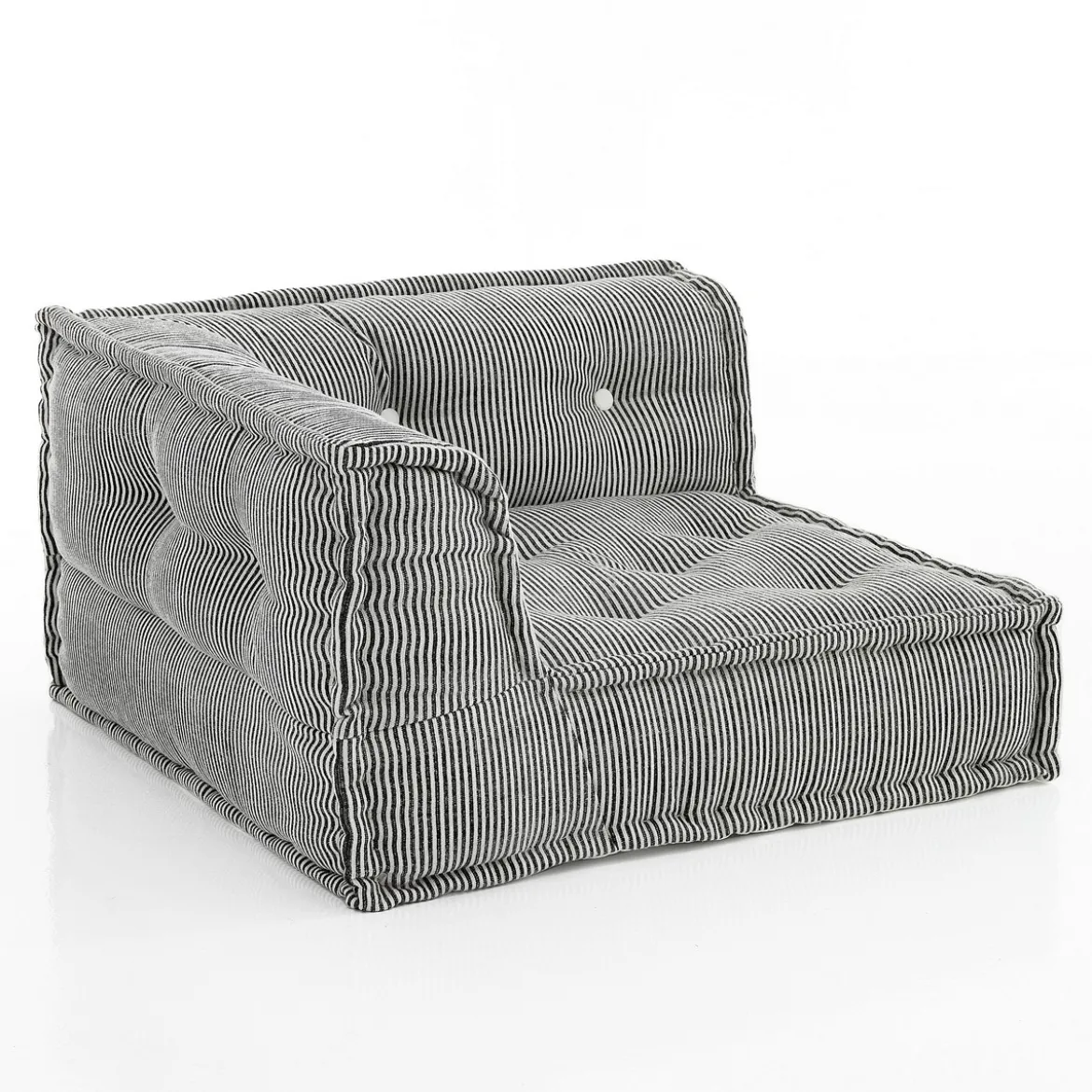 Yara lines elemento angolare rivestimento cotone bianco dimensioni l80 p80 h40 cm seduta l60 p60 h20