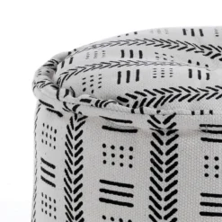 Yara morse pouf rotondo cotone 100% made in india d50 h30 cm