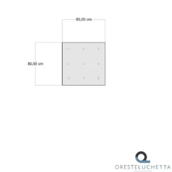 Yara optical pouf quadrato rivestimento cotone bianco dimensioni l80 p80 h20 cm (h35 con bancale)