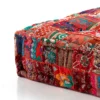 Yara red patch pouf quadrato rivestimento cotone 100% l.80 x p.80 x h.20 cm