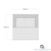 Yara waffle grey divano 2 posti rivestimento cotone nido d'ape grigio dimensioni l160 p80 h60 cm