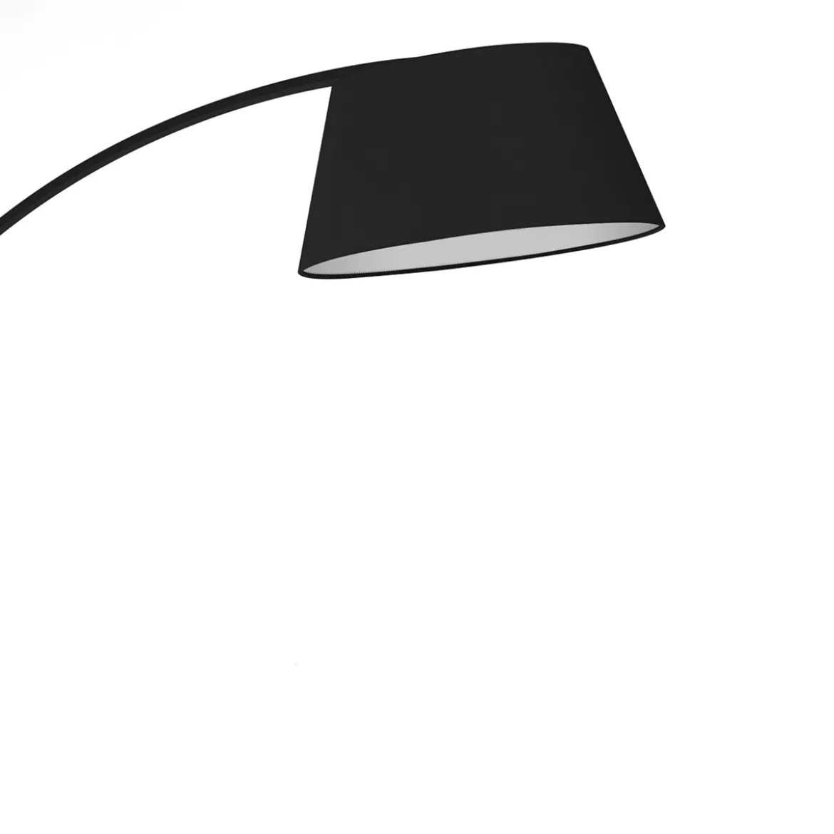 Yet black lampada da terra in metallo nera e base in marmo nero 160x50xh205 cm