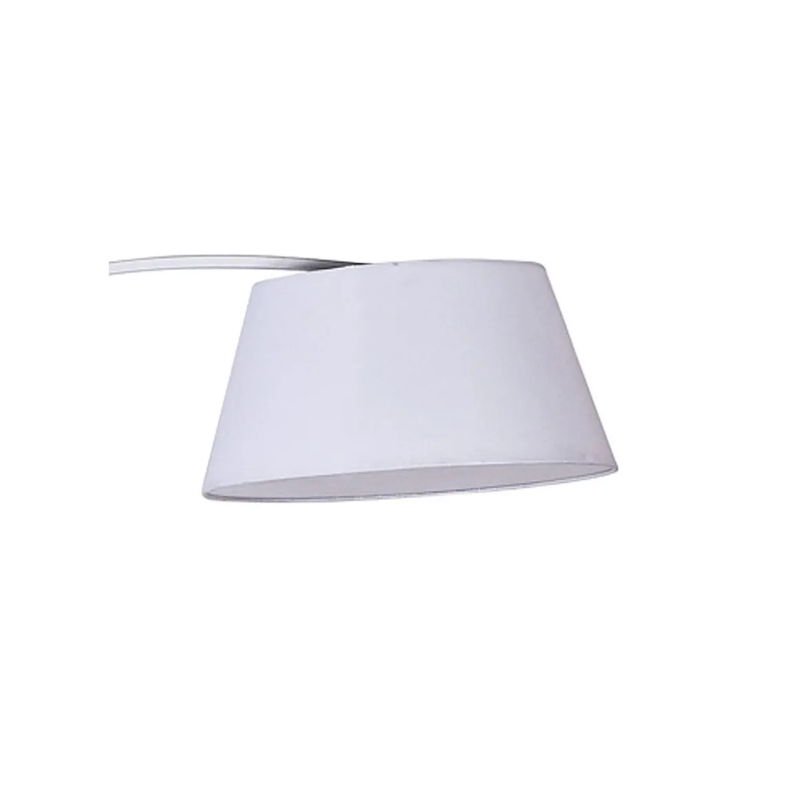 Yet lampada da terra in metallo avorio con base in marmo bianco e paralume in stoffa bianca 160x50 h205 cm