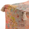 Yoa pouf quadrato rivestimento 100% cotone 45x45xh45 cm