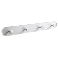 4you appendiabiti da parete in acrilico trasparente e metallo cromato 45x4xh6 cm