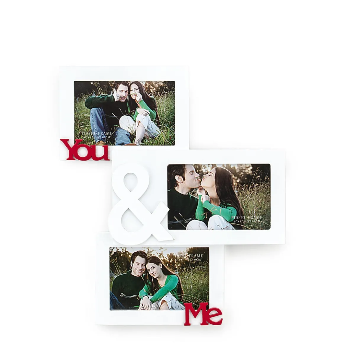 You & me porta foto da parete in legno bianco h.315 l.36 p.24 cm